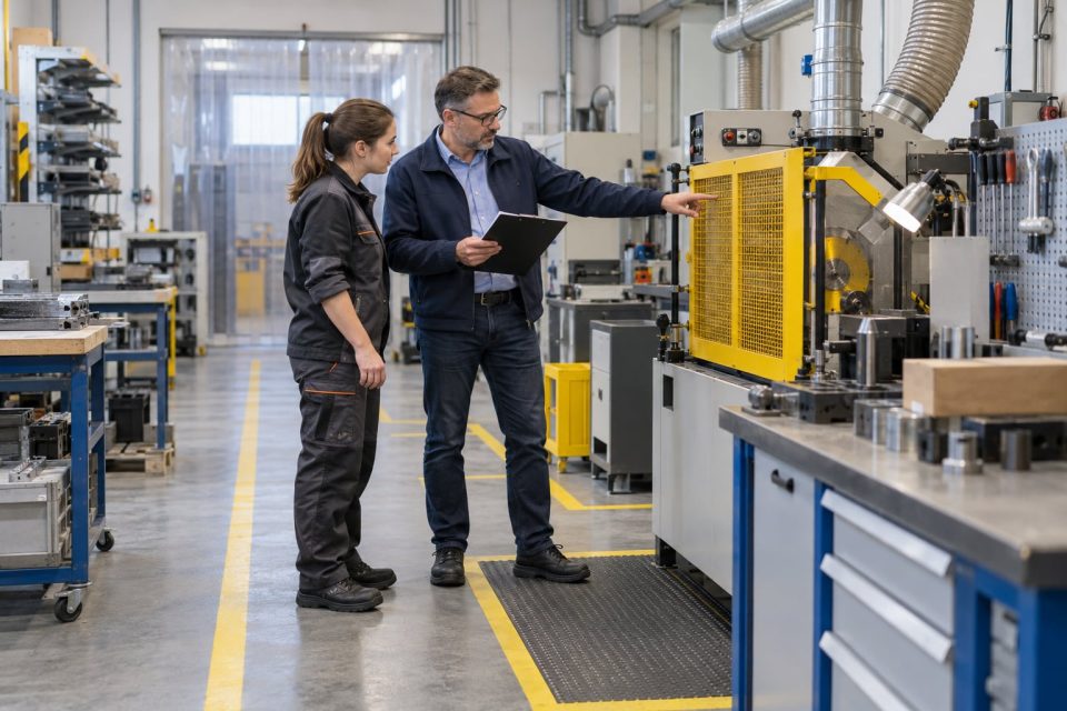 Kontrola stanowiska pracy i osłony urządzenia po modernizacji